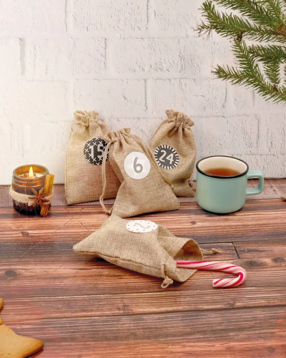 Adventskalender jutepåsar