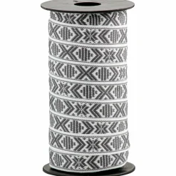 Allmogeband, vit/grå