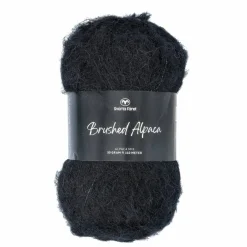 Brushed alpacka garn, space blue