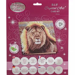 Crystal Card Kit Resting Lion