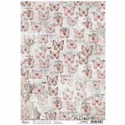 Decoupage Rispapper, fjärilar