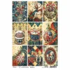 Decoupage Rispapper Julkort