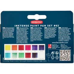 Derwent Inktense Paint Pan nr 2, 12 st