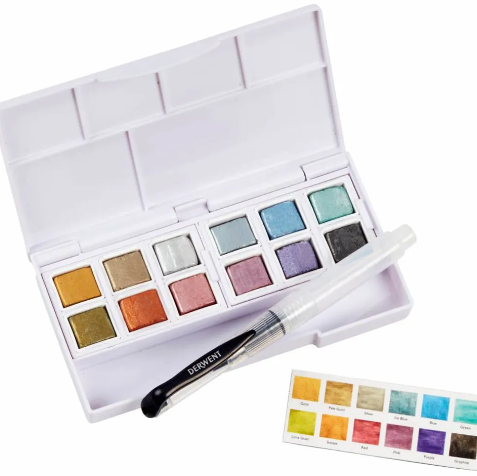 Derwent Metallic Paint Pan, 12 st