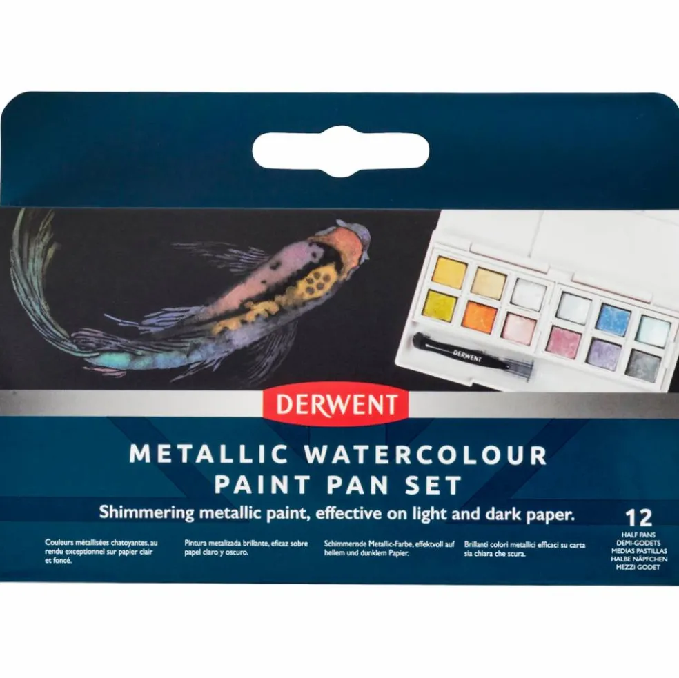 Derwent Metallic Paint Pan, 12 st