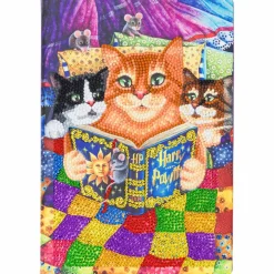 Diamond Painting Notebook Kitten Bedtime