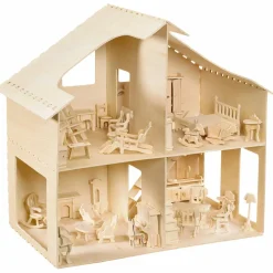 Dockhus med möbler