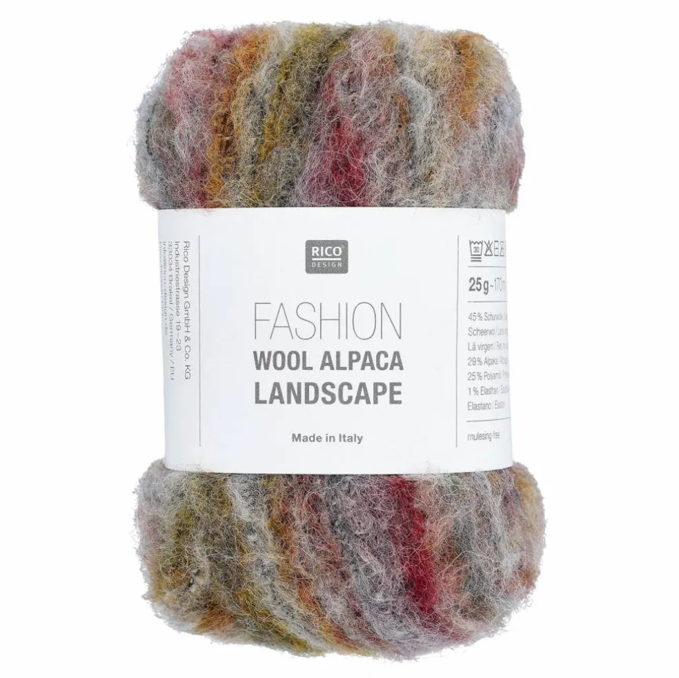 Fashion wool alpaca landscape, Ethno shades
