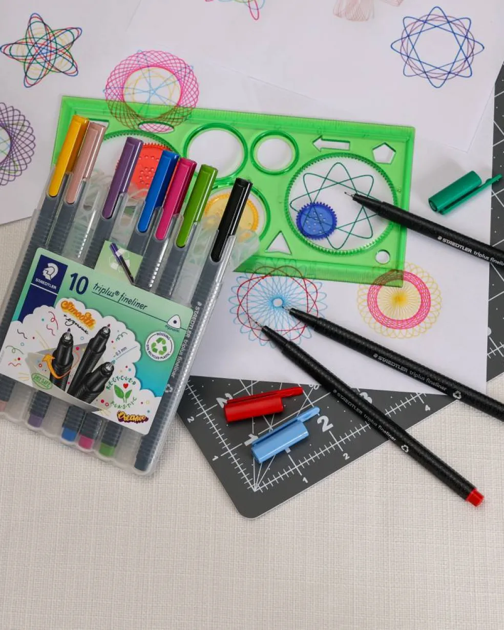 Fiberspetspenna Triplus Fineliner, 10 st