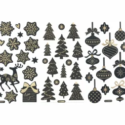 Julstickers svart och guld