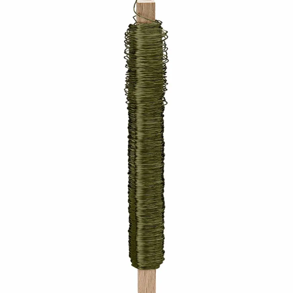 Metalltråd 0,5 mm 50 m, olive green