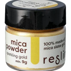 Mica pulver, guld