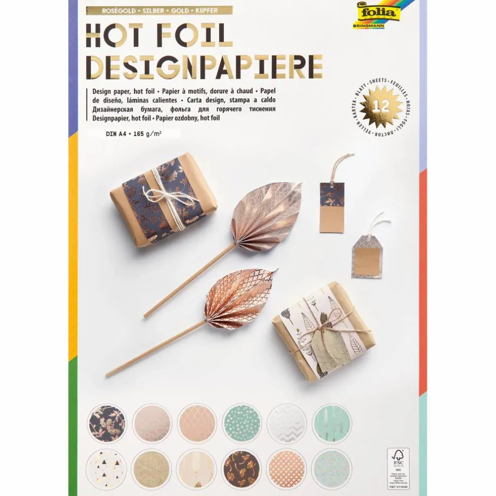 Motivpapper Mönstrad hot foil