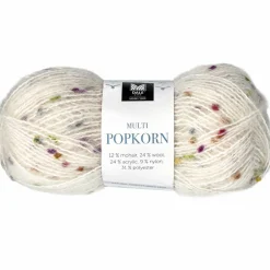 Popkorn blandgarn, svart