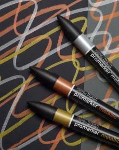 Promarker 3 set, metallic tones