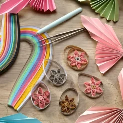 Quilling pappersremsor pastellfärger, 5 mm
