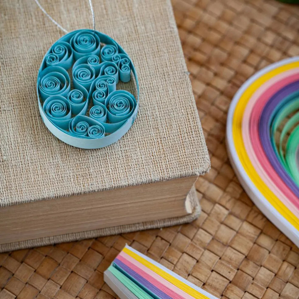 Quilling pappersremsor pastellfärger, 5 mm