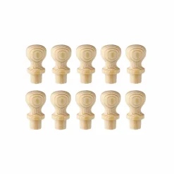 Rund träknopp med skaft av furu Ø 14 mm, 50 st