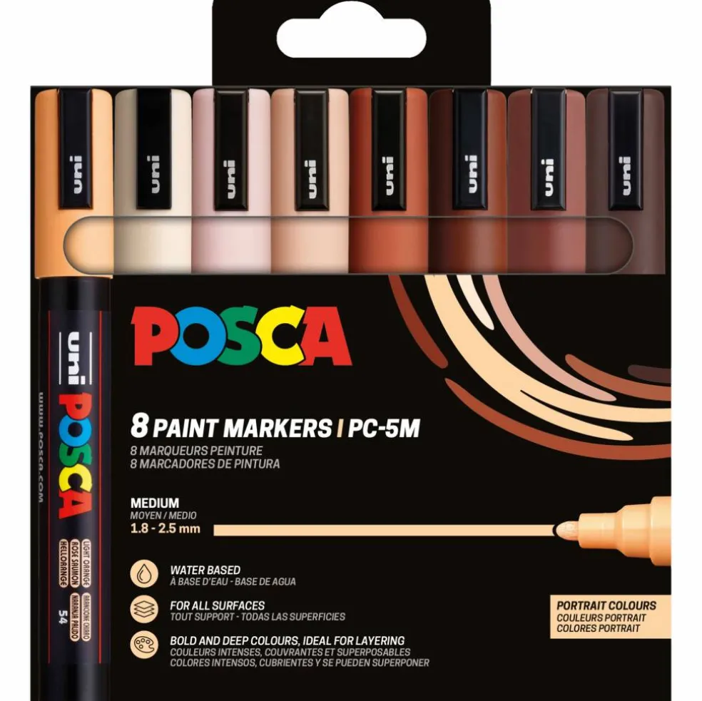 Set Posca PC-5M portrait colours