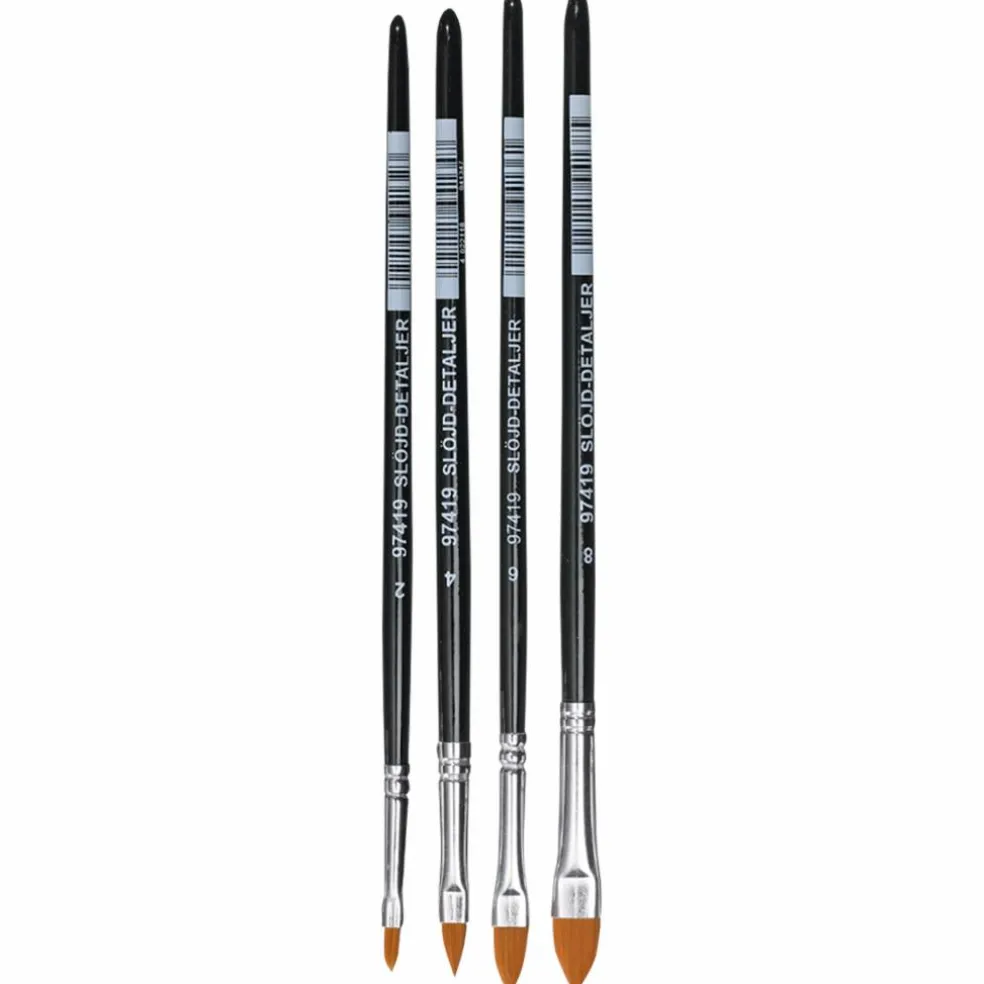 Syntetpensel 4-pack