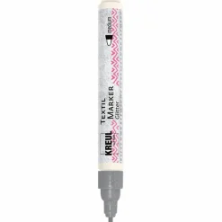 Textilpenna glitter, silver