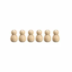 Träfigur 33 mm 6-pack