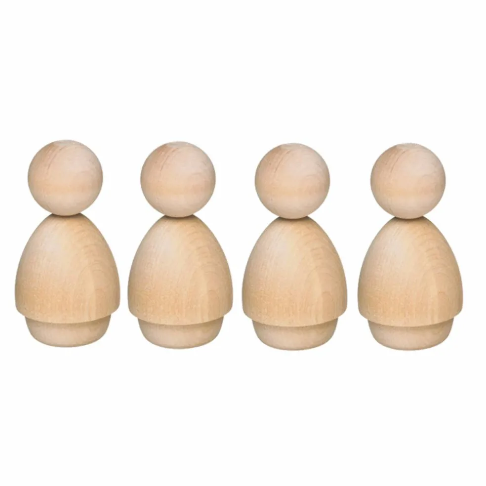 Träfigur 80 mm 4-pack