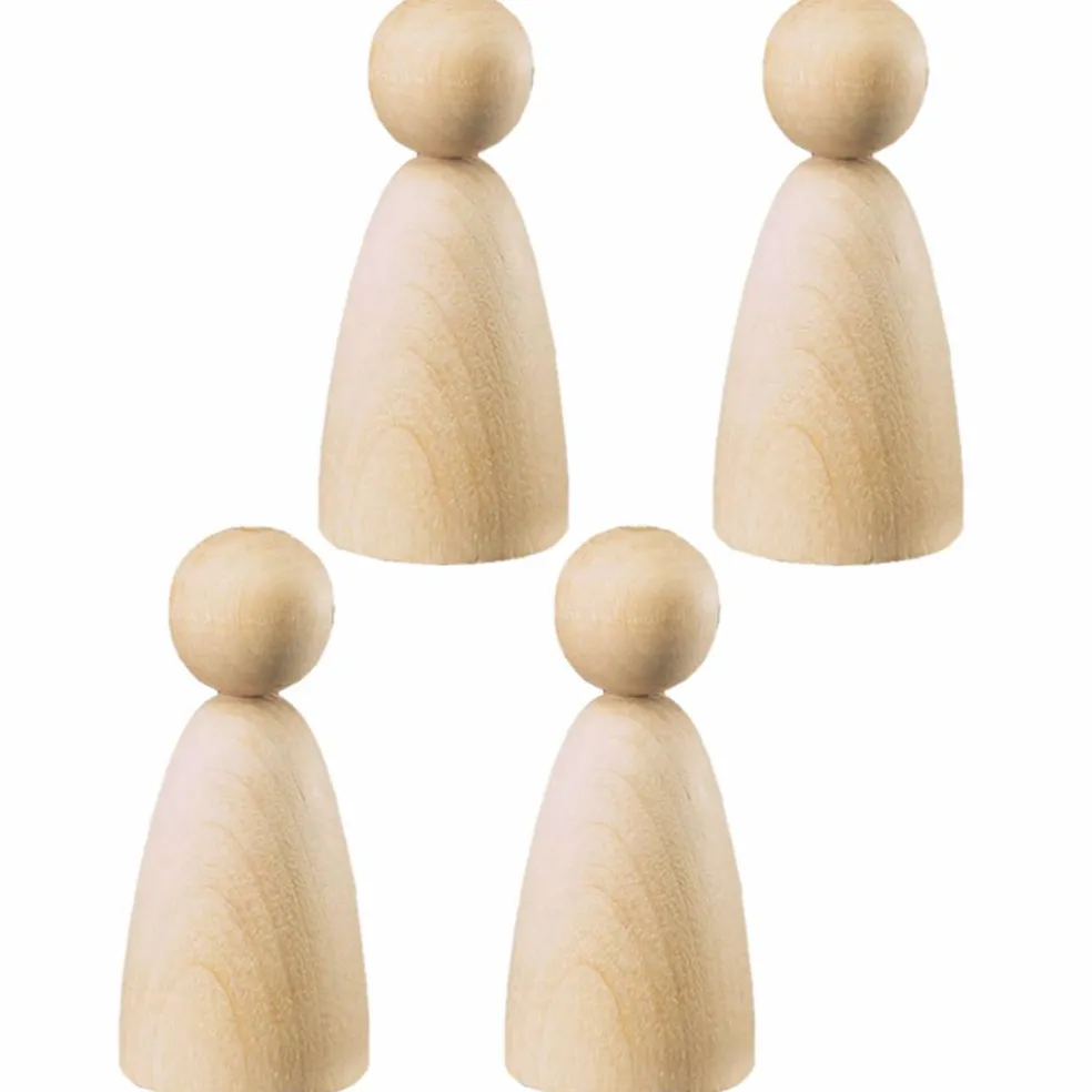 Träfigur 4-pack 100 mm