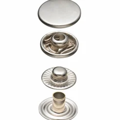 Tryckknappar 12 mm 50 st, silverfärgad